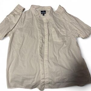 George Men's Cream Casual Button-Down Shirt